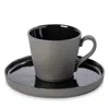Costa Nova Lagoa Eco Gris Tea Cup & Saucer In Black