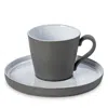 Costa Nova Lagoa Eco Gris Tea Cup & Saucer In White