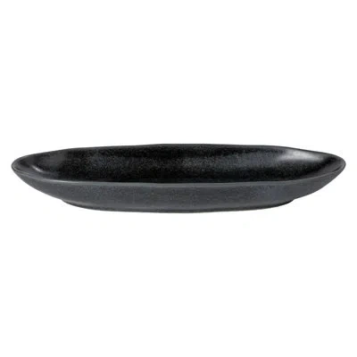 Costa Nova Livia Oval Platter In Matte Black