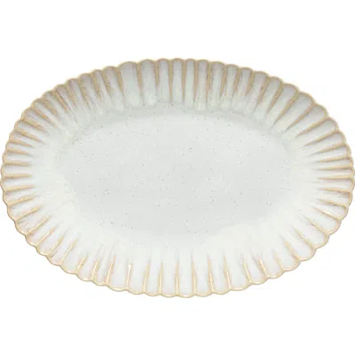 Costa Nova Mallorca Oval Platter In Neutral