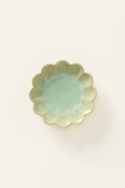 Costa Nova Marrakesh Stoneware Small Appetizer Plates, Set Of 4 In Green
