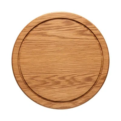 Costa Nova Oak Wood Round Board/lid With Groove