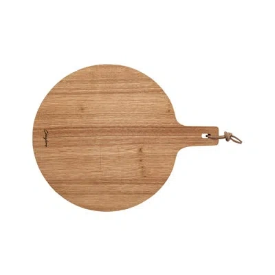 Costa Nova Oak Wood Round Cutting/serving Board Withhandle