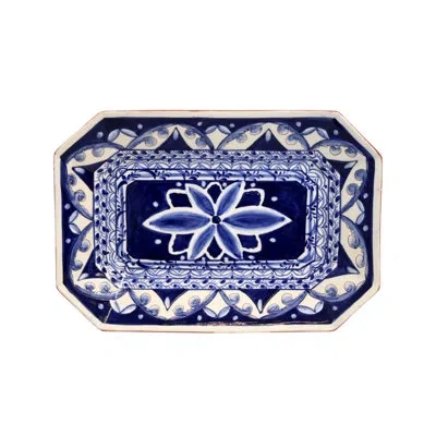 Costa Nova Oct. Platter In Blue,white