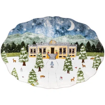 Costa Nova Oval Platter In Cloud White