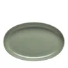 Costa Nova Pacifica 13 Oval Stoneware Platter In Artichoke Green