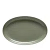 Costa Nova Pacifica 16 Oval Stoneware Platter In Artichoke Green