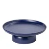 Costa Nova Pacifica Footed Stoneware Plate In Blueberry