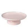 Costa Nova Pacifica Footed Stoneware Plate In Marshmallow