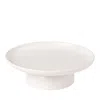 Costa Nova Pacifica Footed Stoneware Plate In Salt