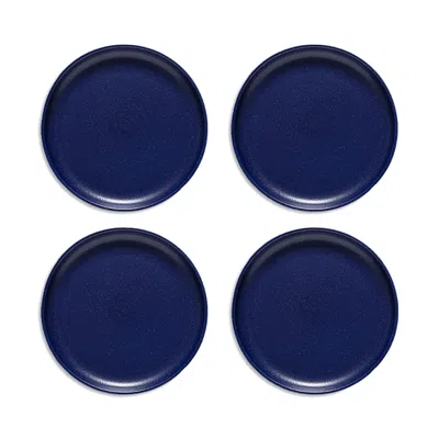 Costa Nova Pacifica Salad Plates, Set Of 4 In Blueberry