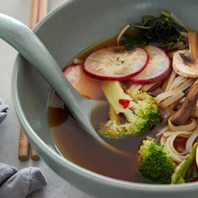 Costa Nova Pacifica Stoneware Ramen Bowl Set In Artichoke Green