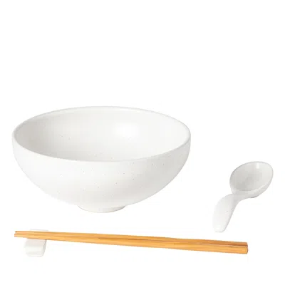 Costa Nova Pacifica Stoneware Ramen Bowl Set In Salt