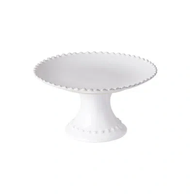 Costa Nova Pearl 8.75" Footed Plate, White