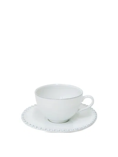 Costa Nova Pearl Tea Cup And Saucer In White