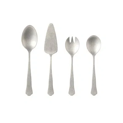 Costa Nova Prado 4 Piece Stainless Steel Hostess Set