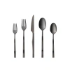 Costa Nova Ramo Flatware 5 Pieces In Brushed Black