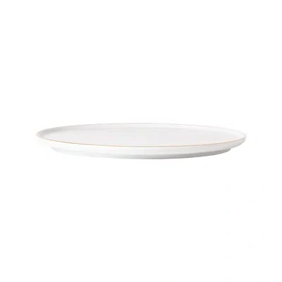 Costa Nova Resonance 10.75'' Porcelain China Dinner Plate , Set Of 6 In White;gold