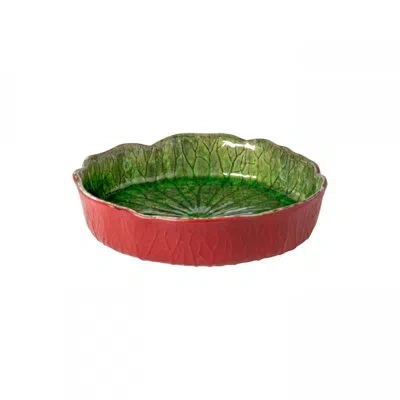 Costa Nova Riviera Waterlily Pasta Dish In Green;red