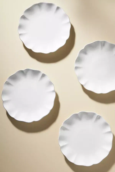 Costa Nova Rosa Side Plates, Set Of 4 In White