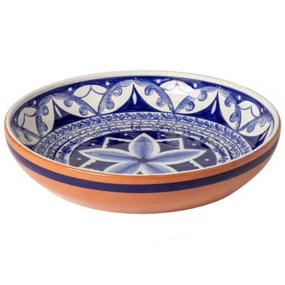 Costa Nova Round Centerpiece In Blue;white