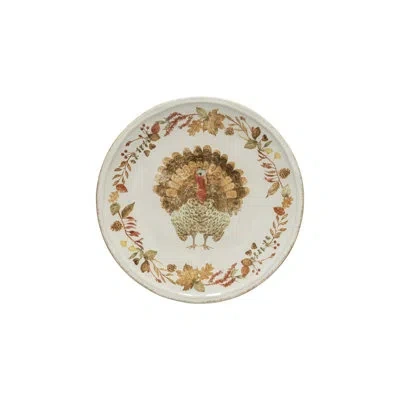 Costa Nova Salad Plate In Cream,brown,red