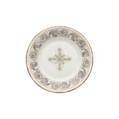 Costa Nova Salad Plate In White,blue,brown