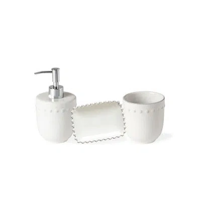 Costa Nova Set 3 Bath Accessories In Silver;natural