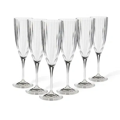Costa Nova Set 6 Flutes In Clear
