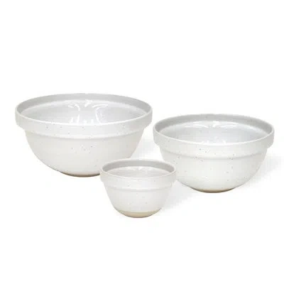 Costa Nova Set/3 Mixing Bowls In White