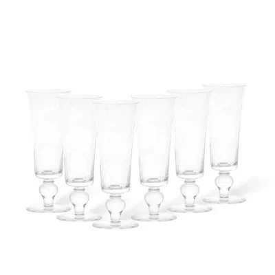 Costa Nova Set/6 Flutes In Clear