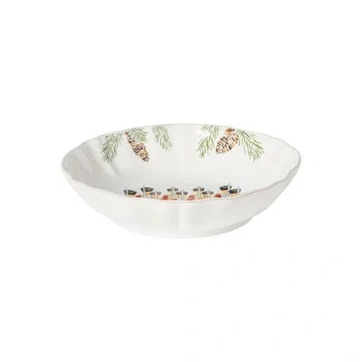 Costa Nova Soup/pasta Bowl In White,red,green