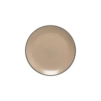 Costa Nova Stacked Organic 8.5'' Stoneware Salad Or Dessert Plate , Set Of 6 In Beige