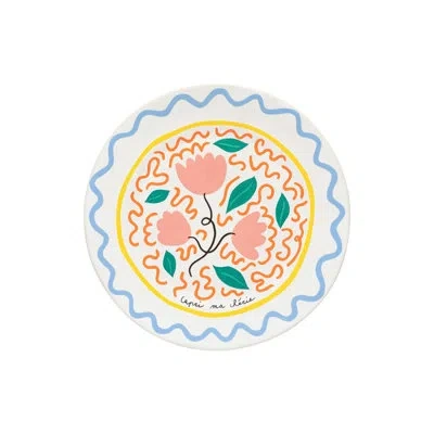 Costa Nova Summer Bliss 10.75'' Stoneware Dinner Plate , Set Of 6 In Tulip