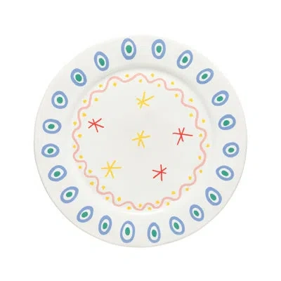 Costa Nova Summer Bliss Charger Plates, Summer Bliss In Summer Bliss White