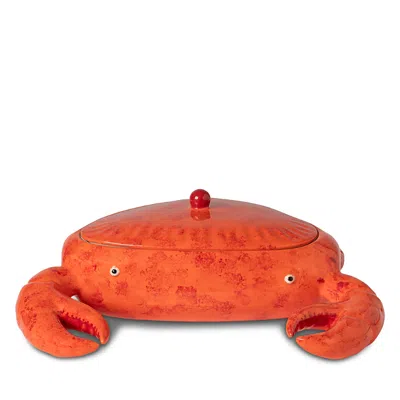 Costa Nova Summer Bliss Crab Jar In Red