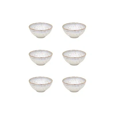 Costa Nova Taormina 22oz. Handmade Stoneware Cereal Bowl In White;gold