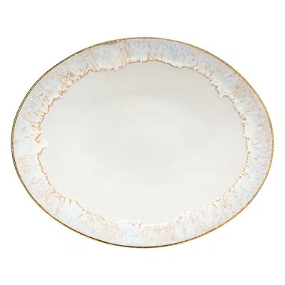 Costa Nova Taormina Platter In White;gold