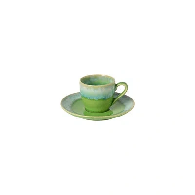 Costa Nova Taormina Stoneware Coffee Cup In Green