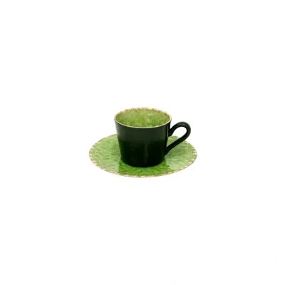 Costa Nova Tea Cup And Saucer Riviera In Green