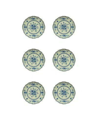 Costa Nova Vila Floral Pattern Appetizer Plates, Set Of 6