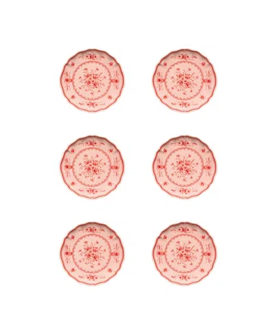 Costa Nova Vila Floral Pattern Appetizer Plates, Set Of 6