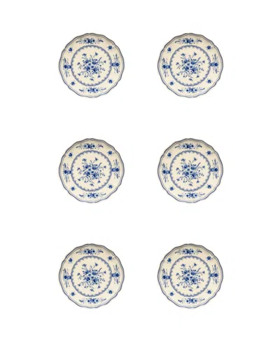Costa Nova Vila Floral Pattern Appetizer Plates, Set Of 6 In Multi