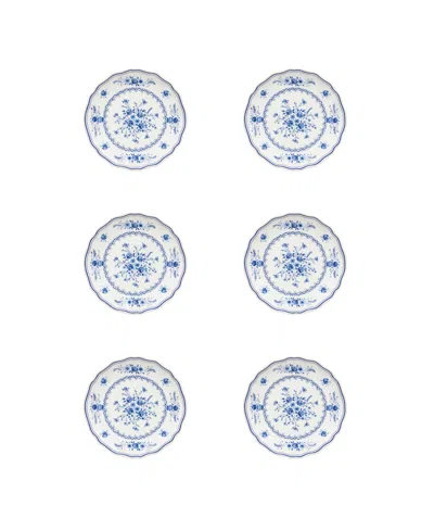 Costa Nova Vila Floral Pattern Appetizer Plates, Set Of 6 In Multi