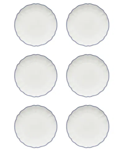 Costa Nova Vila Floral Pattern Dinner Plates, Set Of 6 In Multi