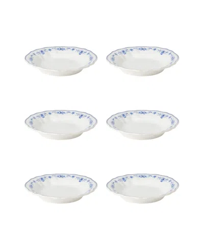 Costa Nova Vila Floral Pattern Pasta Plates, Set Of 6 In Multi