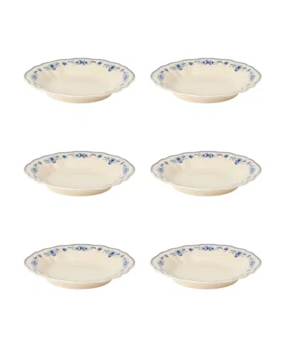 Costa Nova Vila Floral Pattern Pasta Plates, Set Of 6 In Multi