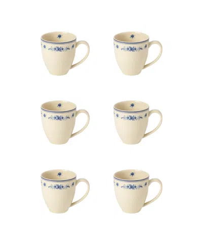 Costa Nova Villa Floral Pattern Mugs, Set Of 6 In Multi
