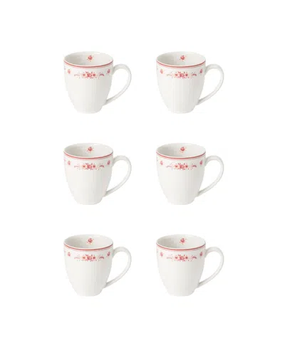 Costa Nova Villa Floral Pattern Mugs, Set Of 6 In Multi
