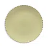 Costa Nova White Pearl Dinner Plate In Green